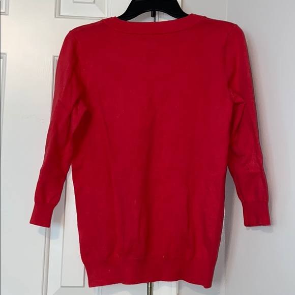 ANNE KLEIN SPORT LIGHTWEIGHT V-NECK SWEATER - Picture 4 of 6